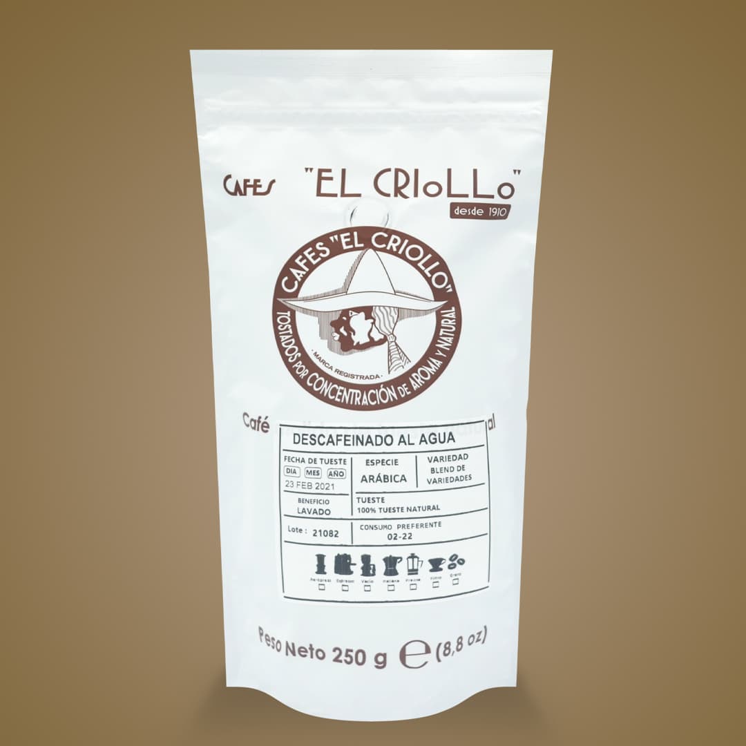 descafeïnat a l'aigua cafe cafes el crioll